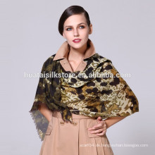 Leopard gedruckte reine Wolle Dame Schal
